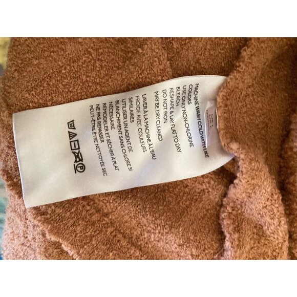 FREE PEOPLE Women’s Boho Long Sleeve Ribbed Henley Top Clay Large  EUC - Picture 6 of 6